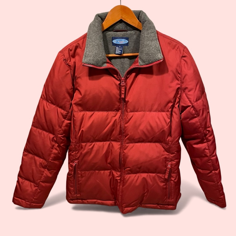 Cute vintage 90s Cherry down fleece lined puffer Fuda Sport warm cozy winter